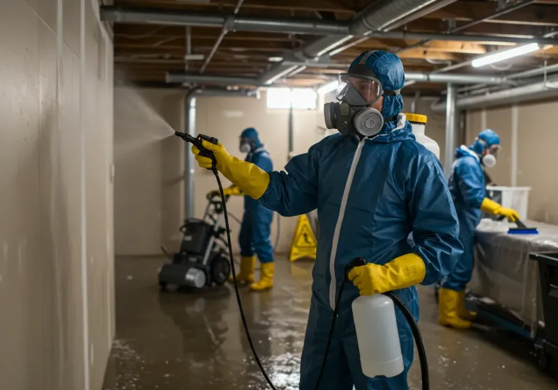 Basement Sanitization and Antimicrobial Treatment process in Polk City, IA